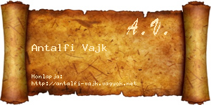 Antalfi Vajk névjegykártya